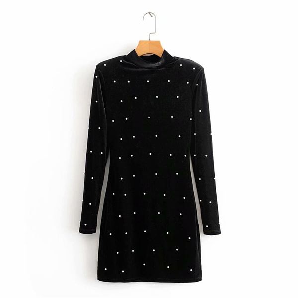 casual dresses 2021 spring women's round neck long sleeve thin slim fit heavy industry beaded pearl velvet mini dress 2731257, Black;gray
casual dresses 2021 spring women's round neck long sleeve thin slim fit heavy industry beaded pearl velvet mini dress 2731257, Black;gray
