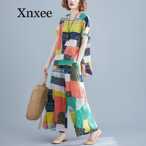 cute plus size women sets summer big size loose female set suits cotton linen lady shirt wide leg pants vintage print, Gray
cute plus size women sets summer big size loose female set suits cotton linen lady shirt wide leg pants vintage print, Gray