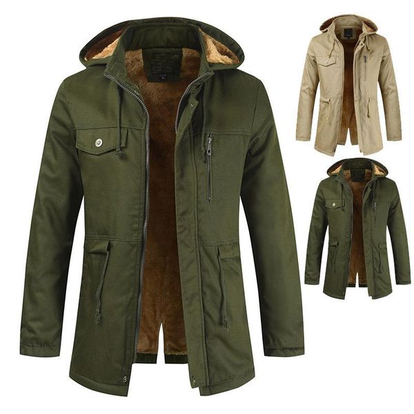 men's jackets autumn and winter hooded cotton padded jacket medium long slim lined with plush, Black;brown
men's jackets autumn and winter hooded cotton padded jacket medium long slim lined with plush, Black;brown