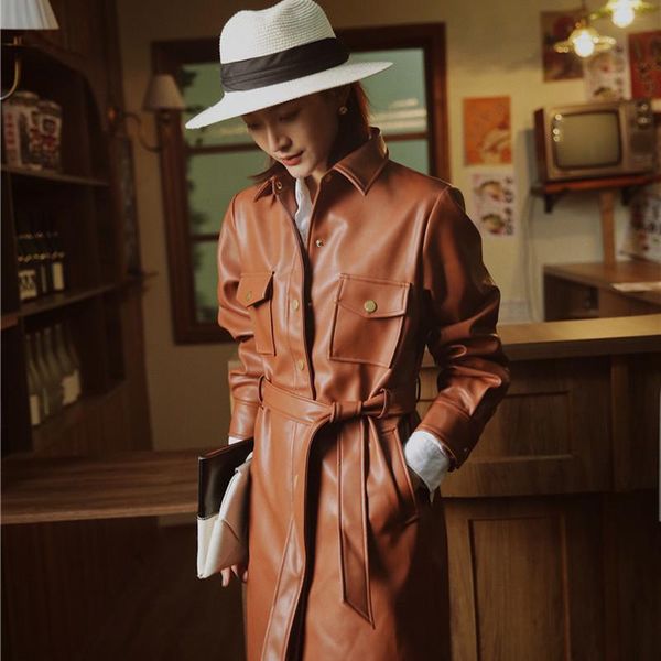women's trench coats 2021 autumn fashion pu faux leather coat for women single breasted windbreaker outerwear, Tan;black
women's trench coats 2021 autumn fashion pu faux leather coat for women single breasted windbreaker outerwear, Tan;black