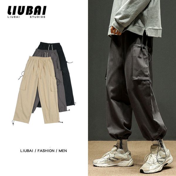 2021 new autumn cargo men's fashion retro multi-pocket straight casual men streetwear wild loose hip-hop wide-leg pants mens 99wh, Black
2021 new autumn cargo men's fashion retro multi-pocket straight casual men streetwear wild loose hip-hop wide-leg pants mens 99wh, Black