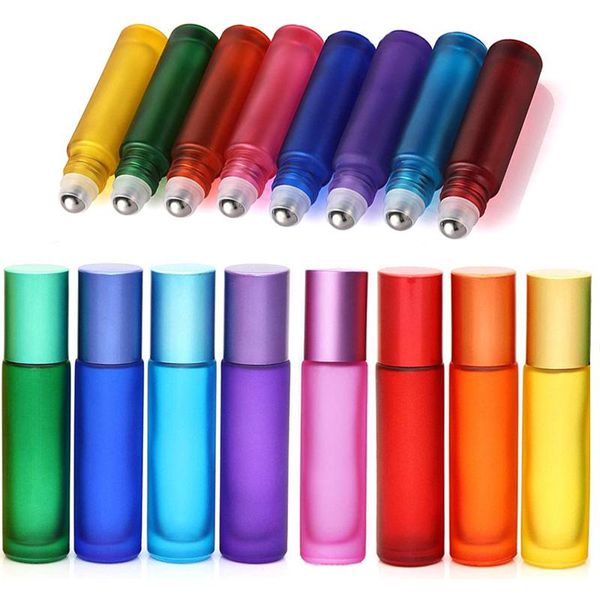 storage bottles & jars 1/5/10pcs refillable essential oil perfume portable travel 10ml frosted colorful thick glass roller ball bottle
storage bottles & jars 1/5/10pcs refillable essential oil perfume portable travel 10ml frosted colorful thick glass roller ball bottle