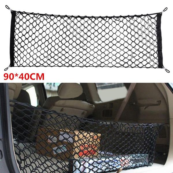 car organizer universal trunk rear storage cargo luggage nylon elastic mesh 90x40 cm net holder with 4 plastic hooks pocket
car organizer universal trunk rear storage cargo luggage nylon elastic mesh 90x40 cm net holder with 4 plastic hooks pocket