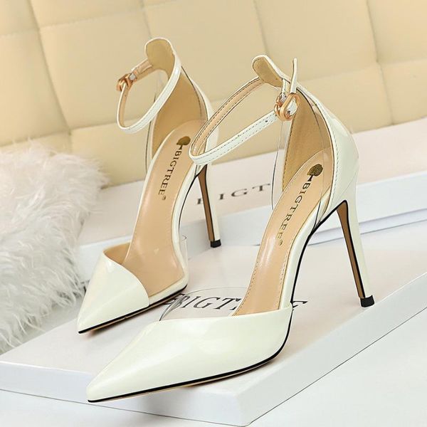 sandals european and american style fashion fine super high heels paint shallow mouth tip club hollow field strap, Black
sandals european and american style fashion fine super high heels paint shallow mouth tip club hollow field strap, Black