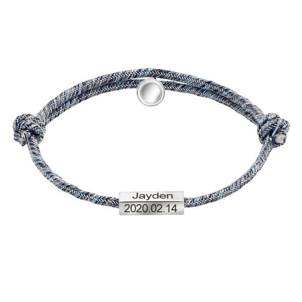 charm bracelets magnetic attraction bracelet handmade rope diy name jewelry for lovers' drop yp8050, Golden;silver