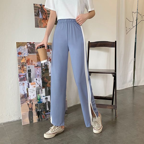 2021 long-legged casual new down solid breeches fashion splice high waist belt track pants corridors 2fdf, Black;white
2021 long-legged casual new down solid breeches fashion splice high waist belt track pants corridors 2fdf, Black;white