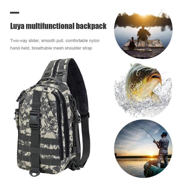outdoor bags multifunctional camouflage backpack fishing tackle equipment waterproof shoulder crossbody camping sports
outdoor bags multifunctional camouflage backpack fishing tackle equipment waterproof shoulder crossbody camping sports
