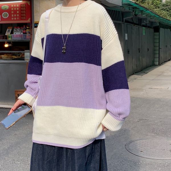 2021 new winter thick sweater warm fashion casual stripe knit pullover men loose korean couple knitting sweaters mens clothes -2xl dep4, White;black
2021 new winter thick sweater warm fashion casual stripe knit pullover men loose korean couple knitting sweaters mens clothes -2xl dep4, White;black