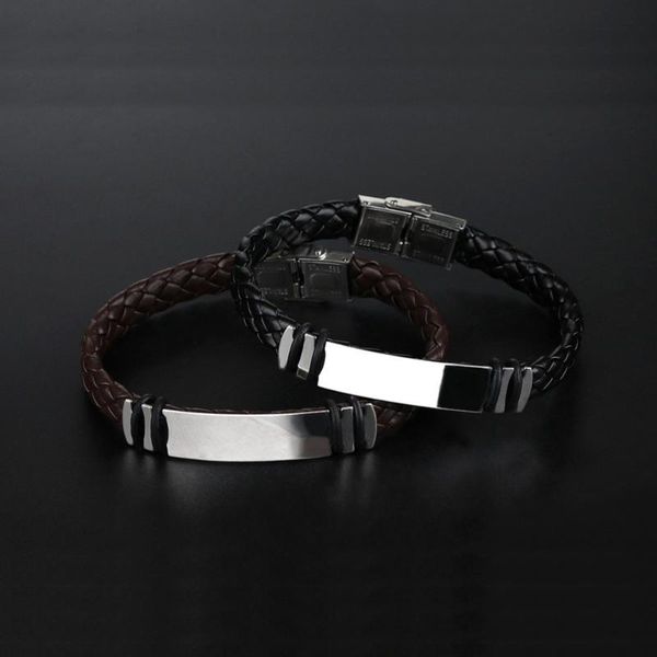 2021 new fashion retro boho style men's bracelet black hand-woven leather stainless steel charm bracelet couple gifts wholesale, Golden;silver
2021 new fashion retro boho style men's bracelet black hand-woven leather stainless steel charm bracelet couple gifts wholesale, Golden;silver