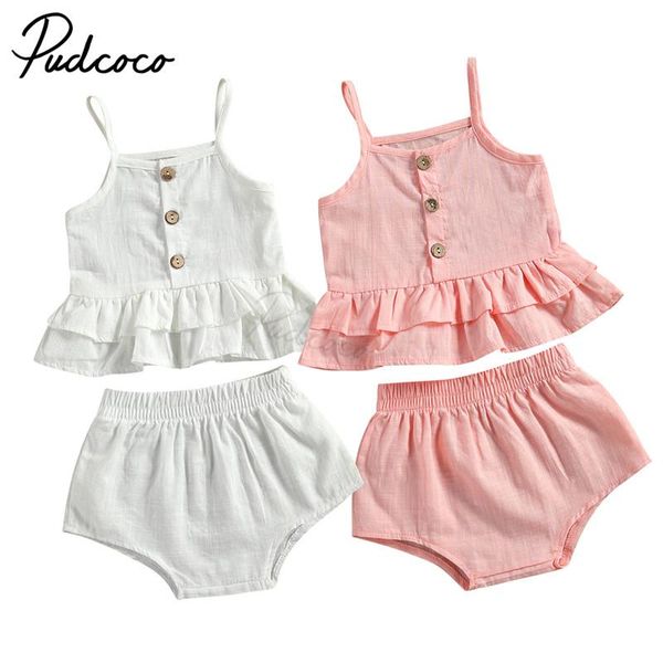 clothing sets kids baby girls fashion 2-piece outfit set sleeveless ruffled shirt +shorts for children 6m-4t, White
clothing sets kids baby girls fashion 2-piece outfit set sleeveless ruffled shirt +shorts for children 6m-4t, White