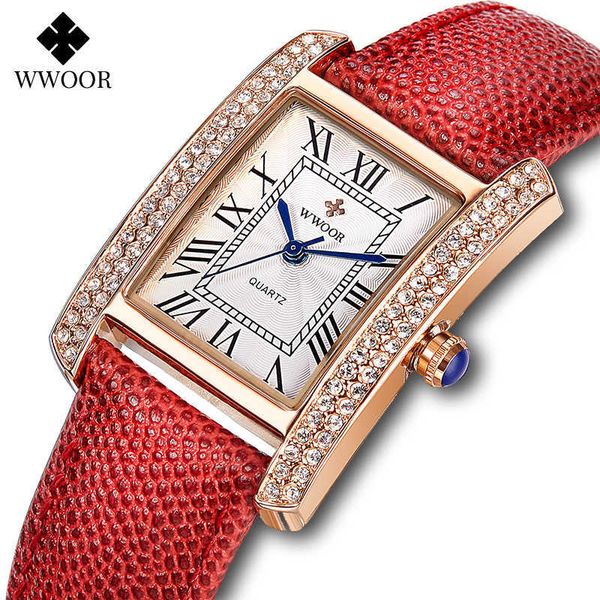 wwoor womens quartz watches brand luxury diamond square ladies dress watch female casual red leather wristwatch montre femme 210527, Slivery;brown
wwoor womens quartz watches brand luxury diamond square ladies dress watch female casual red leather wristwatch montre femme 210527, Slivery;brown