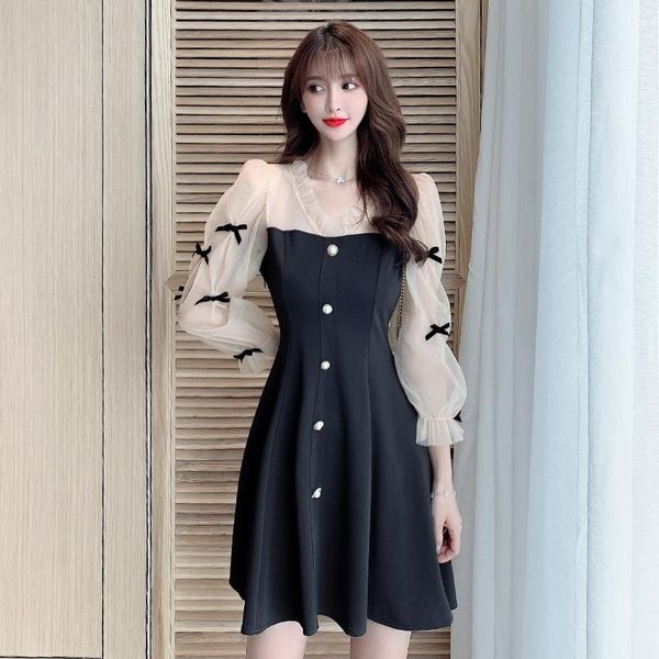 casual dresses coigarsam french style patchwork women one-piece dress korean spring mesh high waist v-neck black 1362, Black;gray
casual dresses coigarsam french style patchwork women one-piece dress korean spring mesh high waist v-neck black 1362, Black;gray