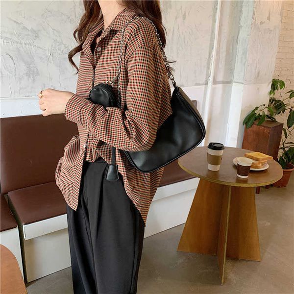 vintage women's bag luxury designer pu leather handbags two in one shoulder messenger bags lady solid color baguette clutch 2020 c0601
vintage women's bag luxury designer pu leather handbags two in one shoulder messenger bags lady solid color baguette clutch 2020 c0601