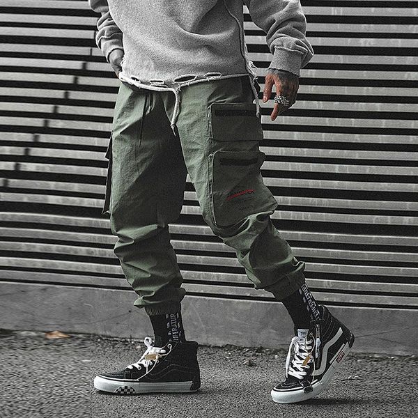 men's pants 2021 hip streetwear joggers men zippers cargo elastic waist harem trousers sweatpants abz426, Black
men's pants 2021 hip streetwear joggers men zippers cargo elastic waist harem trousers sweatpants abz426, Black