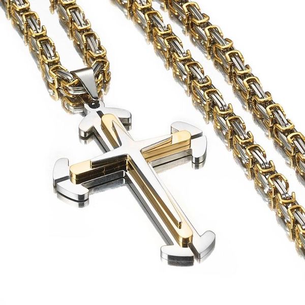 pendant necklaces hip hop men's stainless steel cross crucifix & necklace for men cool fashion 5mm byzantine box chain, Silver
pendant necklaces hip hop men's stainless steel cross crucifix & necklace for men cool fashion 5mm byzantine box chain, Silver
