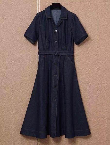 casual dresses 100%cotton denim dress 2021 autumn style women turn-down collar belt deco short sleeve mid-calf length blue jeans, Black;gray
casual dresses 100%cotton denim dress 2021 autumn style women turn-down collar belt deco short sleeve mid-calf length blue jeans, Black;gray