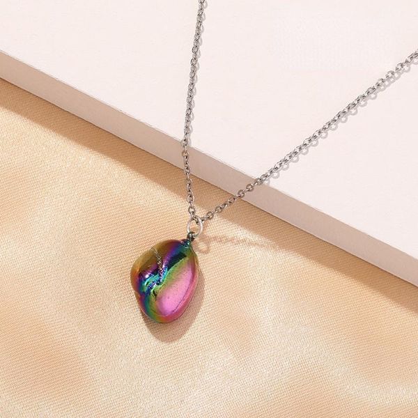 chains natural creek stone necklace charming polished pendant irregular diy colorful clavicle chain fashion jewelry 15x20mm, Silver
chains natural creek stone necklace charming polished pendant irregular diy colorful clavicle chain fashion jewelry 15x20mm, Silver