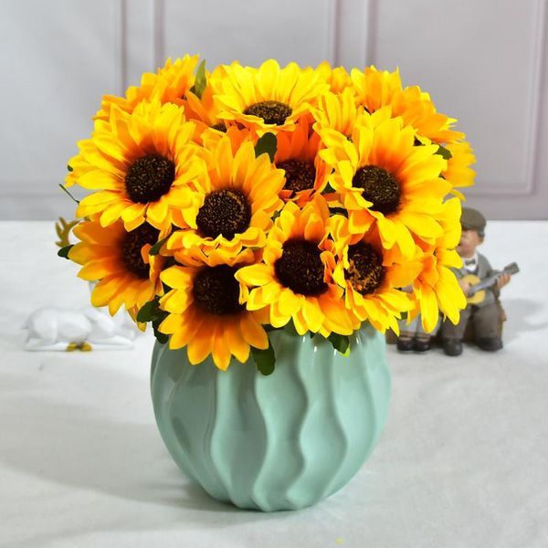 decorative flowers & wreaths 5 heads of sunflower artificial flower home decor silk wedding decoration soft plastic
decorative flowers & wreaths 5 heads of sunflower artificial flower home decor silk wedding decoration soft plastic