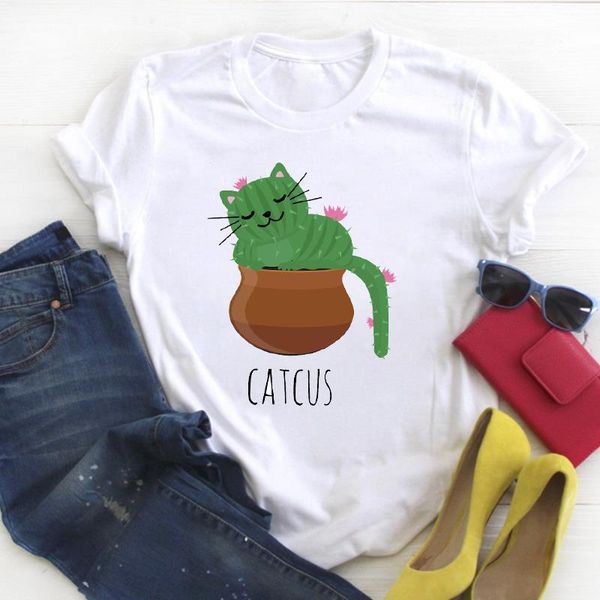 women cat pet cartoon cactus style 90s clothing ladies summer t tee female shirt clothes tshirt womens graphic t-shirt, White
women cat pet cartoon cactus style 90s clothing ladies summer t tee female shirt clothes tshirt womens graphic t-shirt, White
