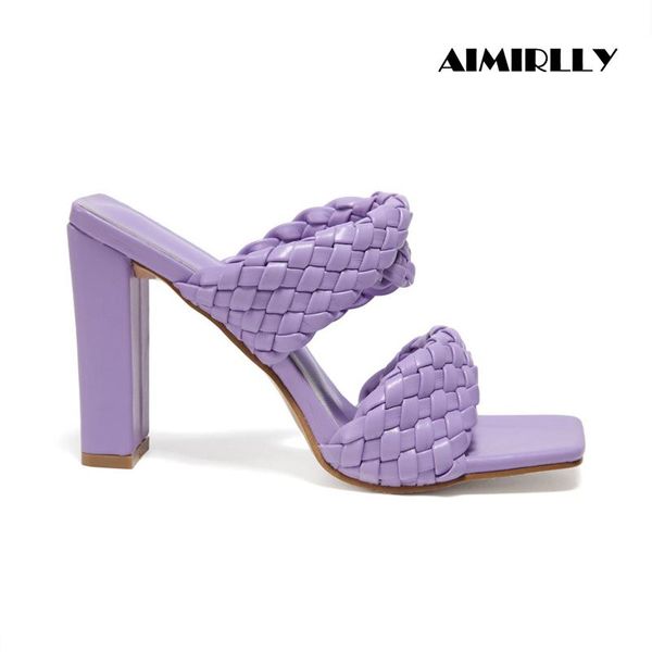 sandals women's braid woven band square toe high heels shoes mules female slipper spring summer footwear, Black
sandals women's braid woven band square toe high heels shoes mules female slipper spring summer footwear, Black