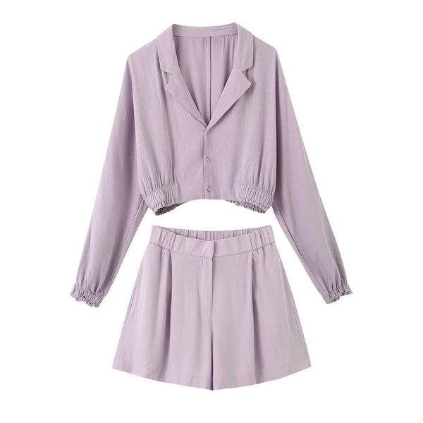 new summer suits women two piece set flowing soft cropped blouse & loose shorts high waist elastic lilac purple, Gray
new summer suits women two piece set flowing soft cropped blouse & loose shorts high waist elastic lilac purple, Gray
