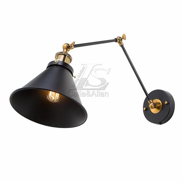 wall lamp iron black shade adjustable sconces lighting swing arm lampshade loft style home
wall lamp iron black shade adjustable sconces lighting swing arm lampshade loft style home