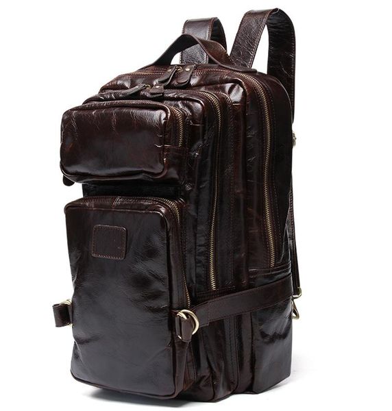 backpack high class oil waxed genuine leather men travel school male mountaineering bag brown
backpack high class oil waxed genuine leather men travel school male mountaineering bag brown