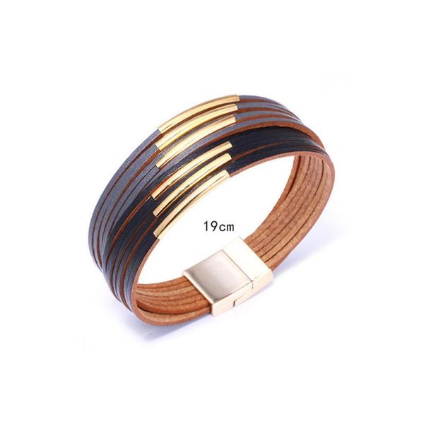 charm bracelets personalized bracelet women's color matching alloy magnet buckle leather bangles women jewelry gifts, Golden;silver
charm bracelets personalized bracelet women's color matching alloy magnet buckle leather bangles women jewelry gifts, Golden;silver