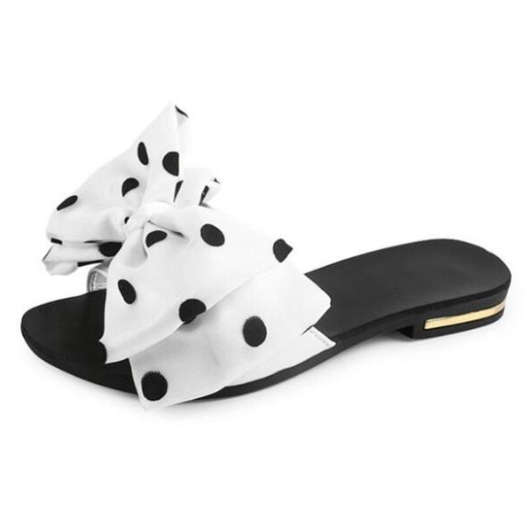 slippers women's flat sandals bowtie slipper flats sandal open toe summer shoe women polka dot party beach female footwear xx115, Black
slippers women's flat sandals bowtie slipper flats sandal open toe summer shoe women polka dot party beach female footwear xx115, Black