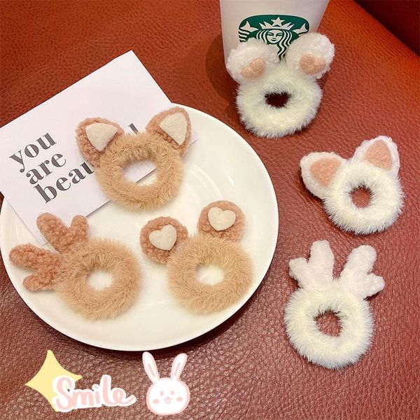 hair accessories cute cat ears antler plush scrunchie girls korean elastic band baby child ponytail holder winter headwear, Slivery;white
hair accessories cute cat ears antler plush scrunchie girls korean elastic band baby child ponytail holder winter headwear, Slivery;white