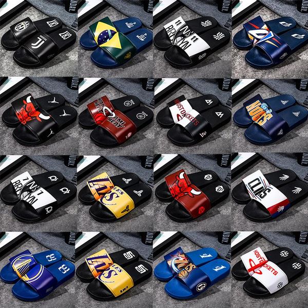 basketball football star logo sports slippers brand designer mens leisure rubber sandals beach slide non-slip flip flops outdoor home shoes, Black
basketball football star logo sports slippers brand designer mens leisure rubber sandals beach slide non-slip flip flops outdoor home shoes, Black