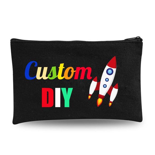 storage bags custom diy rocket design canvas makeup cosmetic zipper pouch personalized unique student pencil box case for children
storage bags custom diy rocket design canvas makeup cosmetic zipper pouch personalized unique student pencil box case for children