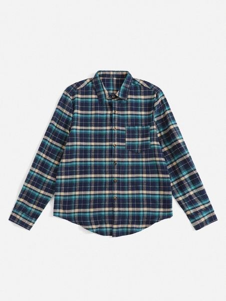 men tartan pocket front shirt p6r7#, White;black
men tartan pocket front shirt p6r7#, White;black