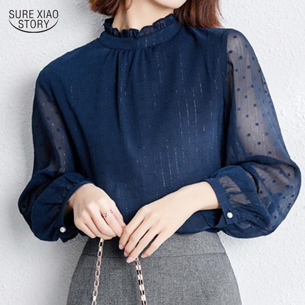 women's blouses & shirts 2021 lace collar long-sleeved blouse women autumn bright silk thread lady shirt comfort blue chiffon blusas mu, White
women's blouses & shirts 2021 lace collar long-sleeved blouse women autumn bright silk thread lady shirt comfort blue chiffon blusas mu, White