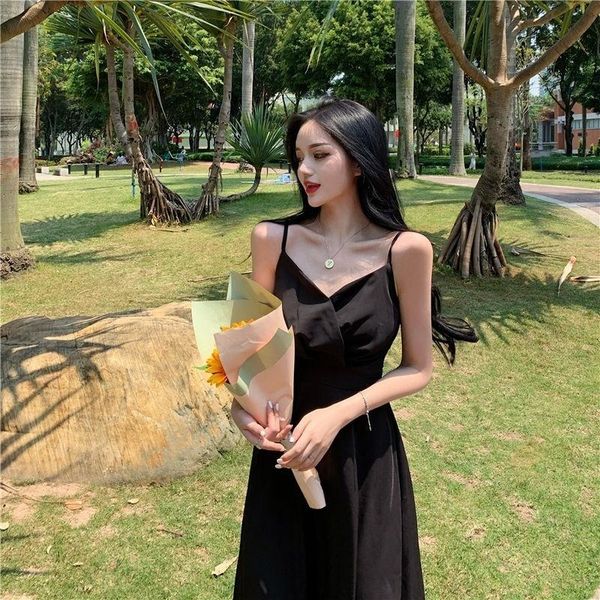 casual dresses women vintage black high-waist slim midi dress ladies elegant fashion v-neck sleeveless simple chic n ulzzang, Black;gray
casual dresses women vintage black high-waist slim midi dress ladies elegant fashion v-neck sleeveless simple chic n ulzzang, Black;gray