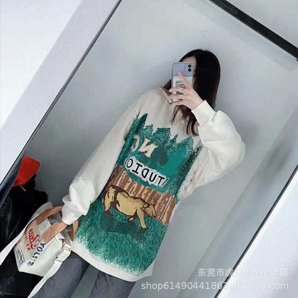 2021 autumn women's ac family hoodie walking bear print long sleeve loose casual, Black
2021 autumn women's ac family hoodie walking bear print long sleeve loose casual, Black