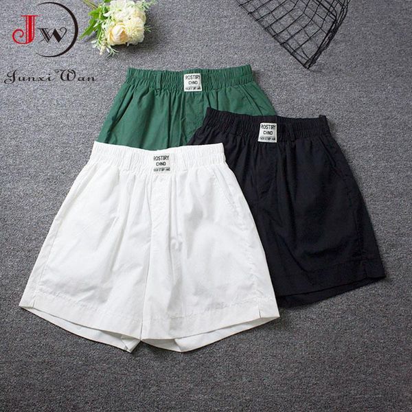 women's shorts 2021 women casual summer fashion elastic waist solid cotton wide leg short pants beach wear black white green, White;black
women's shorts 2021 women casual summer fashion elastic waist solid cotton wide leg short pants beach wear black white green, White;black