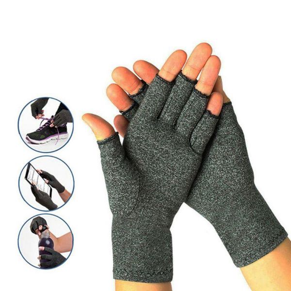 wrist support 1 pair compression arthritis gloves joint pain relief half finger brace therapy anti-slip for women men, Black;red
wrist support 1 pair compression arthritis gloves joint pain relief half finger brace therapy anti-slip for women men, Black;red