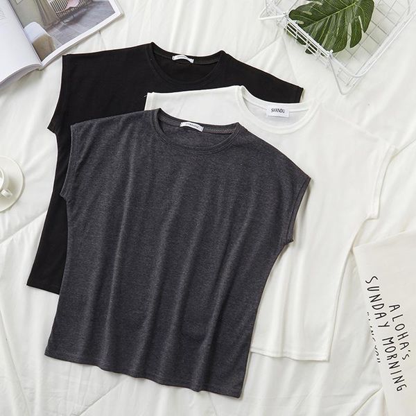 women's t-shirt summer women casual loose short sleeve harajuku cotton t shirt female batwing tees femme black white gray
women's t-shirt summer women casual loose short sleeve harajuku cotton t shirt female batwing tees femme black white gray