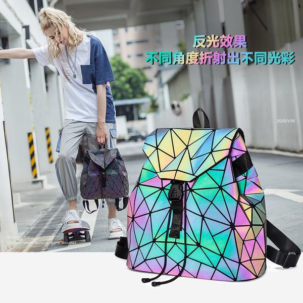 backpack 2021 luxury women shoulder bags design big capacity geometric luminous girl school drawstring
backpack 2021 luxury women shoulder bags design big capacity geometric luminous girl school drawstring