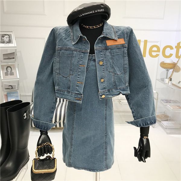 denim female suit spring style suspend dress + retro jacket two pieces together 9y9q, White
denim female suit spring style suspend dress + retro jacket two pieces together 9y9q, White