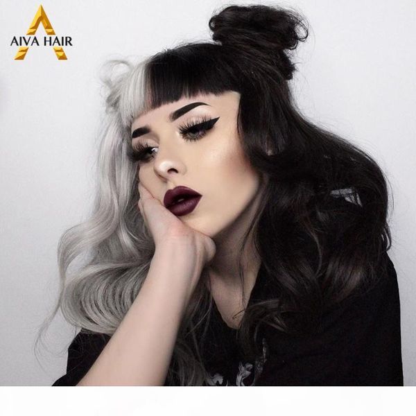 aiva half grey half black synthetic lace wig 13x4 heat resistant synthetic lace front wig cosplay glueless wigs for black women
aiva half grey half black synthetic lace wig 13x4 heat resistant synthetic lace front wig cosplay glueless wigs for black women