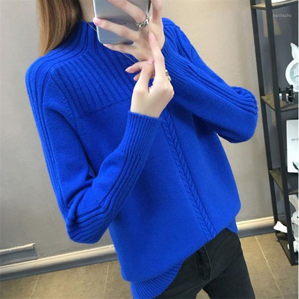 women's sweaters warm turtleneck sweater women 2021 autumn winter long sleeve pullover female knitted loose royal blue jumper ladies, White;black
women's sweaters warm turtleneck sweater women 2021 autumn winter long sleeve pullover female knitted loose royal blue jumper ladies, White;black