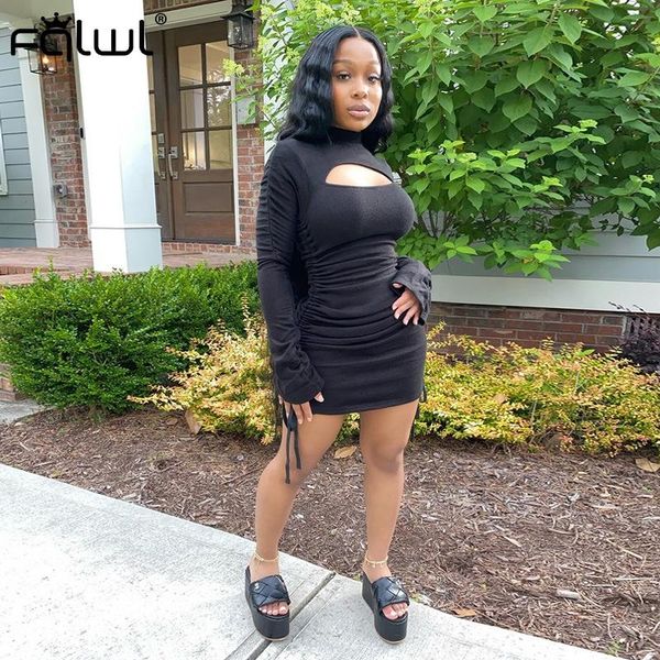 casual dresses fqlwl ribbed knit ruched dress women lace up long sleeve solid black bandage hollow out ladies short bodycon, Black;gray
casual dresses fqlwl ribbed knit ruched dress women lace up long sleeve solid black bandage hollow out ladies short bodycon, Black;gray