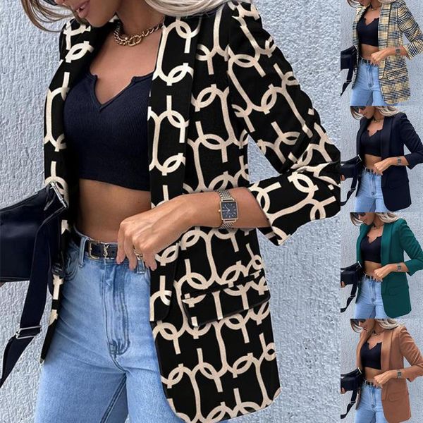 women's t-shirt 2021 autumn winter retro european and american long sleeve fashion print thin mature temperament suit coat, White
women's t-shirt 2021 autumn winter retro european and american long sleeve fashion print thin mature temperament suit coat, White