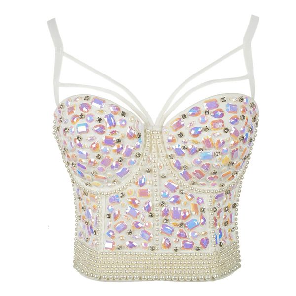 colored hand-frilled stutter strass granules bustier push up club night shirt harvest ladies 26fp, White
colored hand-frilled stutter strass granules bustier push up club night shirt harvest ladies 26fp, White
