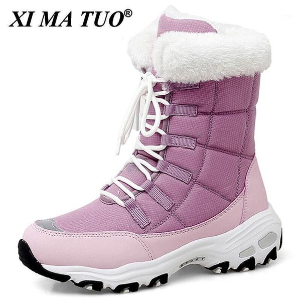 boots brand winter women snow warm plush women's mid-calf platform lace-up waterproof short boot1, Black
boots brand winter women snow warm plush women's mid-calf platform lace-up waterproof short boot1, Black
