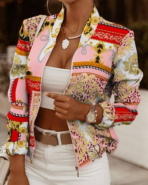 women's jackets donsignet women 2021 autumn office lady long sleeve zipper cardigan coat fashion print flower jacket, Black;brown
women's jackets donsignet women 2021 autumn office lady long sleeve zipper cardigan coat fashion print flower jacket, Black;brown