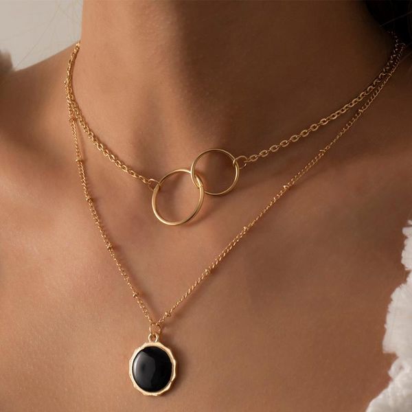 pendant necklaces lacteo bohemian black shiny rhinestone carved coin necklace for women steampunk double layer chain choker, Silver
pendant necklaces lacteo bohemian black shiny rhinestone carved coin necklace for women steampunk double layer chain choker, Silver