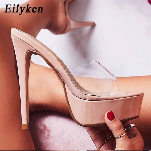 eilyken high heels slippers woman peep toe transparent pvc slides shoes female mules platform shoes women 210310, Black
eilyken high heels slippers woman peep toe transparent pvc slides shoes female mules platform shoes women 210310, Black
